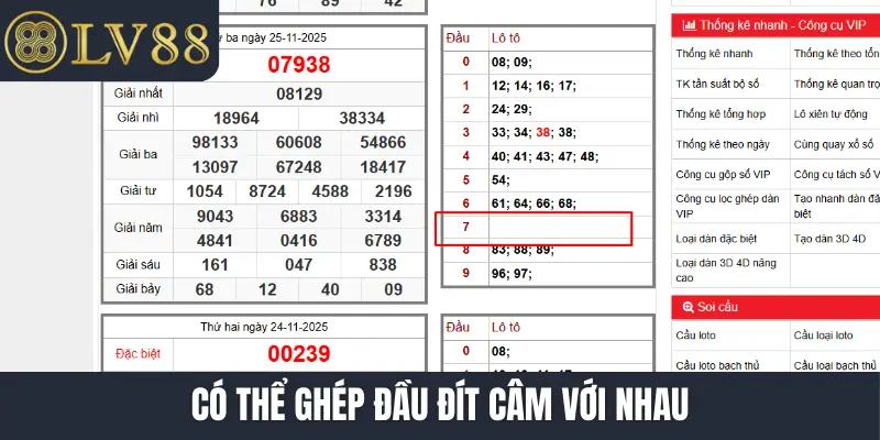 Có thể ghép đầu đít câm với nhau